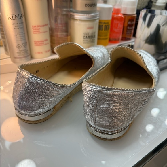 Stuart weitzman metallic leather espadrille loafers women’s 7 - Picture 5 of 6
